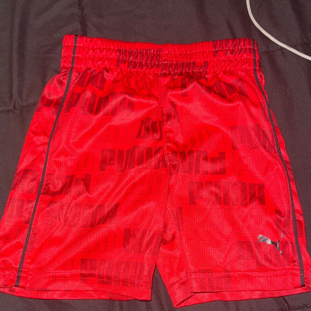 PUMA Men's Vibrant Red Athletic Shorts